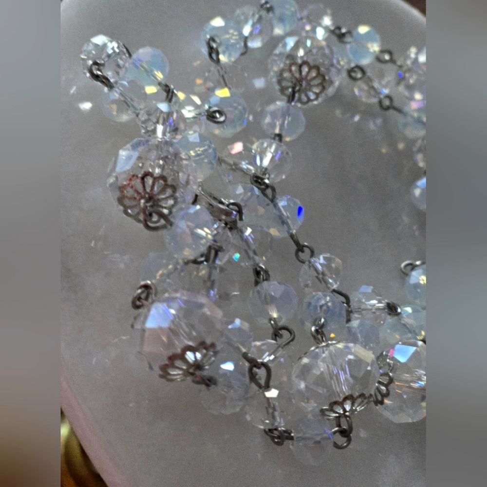 Vintage Aurora Borealis Beaded Necklace